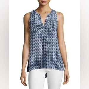 Joie - Aruna Seahorse Print 100% Silk Sleeveless Blouse - Size M